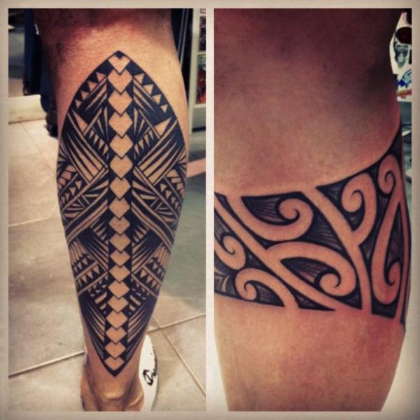Tatuaż Łydka Tribal przez All Star Ink Tattoos
