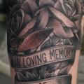 Old School Blumen Rose tattoo von All Star Ink Tattoos