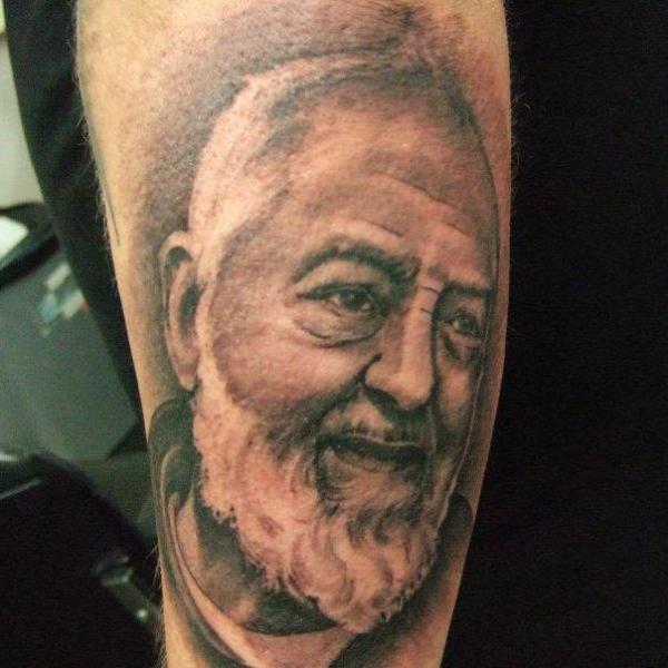 Arm Realistic Padre Pio Tattoo by Tattoo Zoo