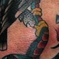 tatuaggio Braccio Serpente Old School Aquila di Ace Of Sword Tattoo