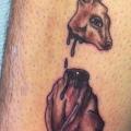 Fantasie Bein Känguruh tattoo von Mauve Montreal
