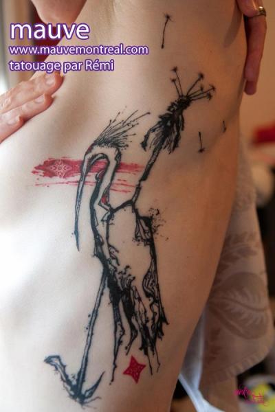 Tatuaggio Fantasy Pavone Disegno di Mauve Montreal