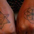 Hand Geometric tattoo by Rainfire Tattoo