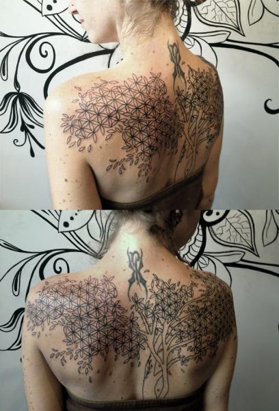 Tatuaggio Schiena Geometrici di Rainfire Tattoo