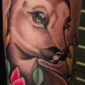 Arm Flower Deer tattoo by Bloody Ink