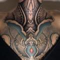 Neck Breast Decoration tattoo by Bloody Ink