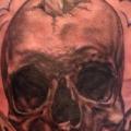 Shoulder Skull Anchor tattoo by Bloody Ink