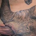 tatuaje Realista Lado Elefante por Bloody Ink