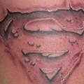 tatuaggio Braccio Logo Superman 3d di Shogun Tats