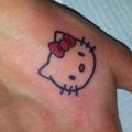 Hand Hello Kitty tattoo by Shogun Tats