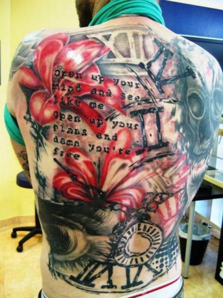 Фэнтези Спина татуировка от Abstract Tattoos