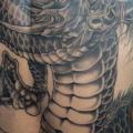 Fantasie Rücken Drachen tattoo von Blood for Blood Tattoo