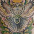 New School Chest Owl Spider tattoo by Blood for Blood Tattoo