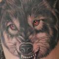 Realistische Bein Wolf tattoo von Blood for Blood Tattoo