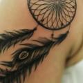 Shoulder Dreamcatcher tattoo by Blood for Blood Tattoo