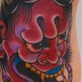 tatuaje Brazo Japoneses Demonio por Burnout Ink