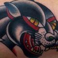 Arm Old School Panther tattoo by Burnout Ink