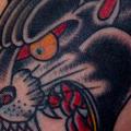 Arm Old School Panther tattoo von Burnout Ink