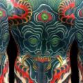 Back Demon Devil tattoo by Carnivale Tattoo