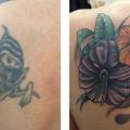 Shoulder Flower Cover-up tattoo by Carnivale Tattoo
