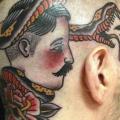Snake Old School Head Men tattoo by Carnivale Tattoo