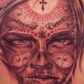 tatuaje Cráneo mexicano Espalda por Ibiza Ink