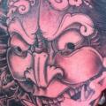 Chest Japanese Demon tattoo by Ibiza Ink