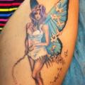 Fantasie Oberschenkel Fee tattoo von Ibiza Ink