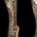 Biomechanisch Bein tattoo von Inkfierno Tattoo
