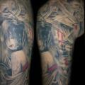 Shoulder Japanese Geisha tattoo by Inkfierno Tattoo
