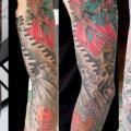 Japanische Samurai Karpfen Sleeve tattoo von Last Port