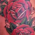Old School Rose Thigh tattoo by Last Port