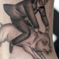 Fuß Bein Schwein Männer tattoo von LW Tattoo