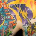 Fantasie Leuchtturm Brust tattoo von Punko Tattoo