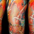 tatuaggio Spalla Giapponesi Carpa Koi di Punko Tattoo