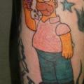 Arm Fantasy Homer Simpson tattoo by Blue Tattoo