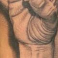Arm Lettering Hand tattoo by Xavi Tattoo