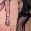 Realistic Calf Women tattoo by Xavi Tattoo