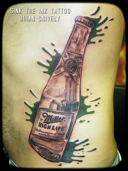 Tatuagem Lado Cerveja por Sink The Ink