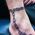 Foot Anchor Chain tattoo by Sink Candy Tattoo
