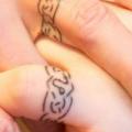Finger Geometric tattoo by Sink Candy Tattoo