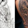 Arm Realistic Owl tattoo by Sink Candy Tattoo