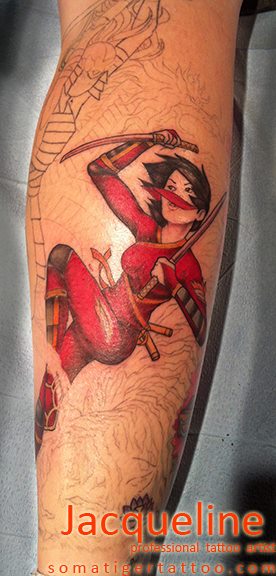 Tatuaje Brazo Fantasy Samurai por Soma Tiger Tattoo