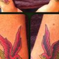 Arm New School Sparrow tattoo by Soma Tiger Tattoo