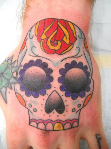 Skull Hand Tattoo by Sonic Tattoo