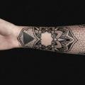 Arm Dotwork tattoo by Nazareno Tubaro