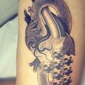 Herz Dotwork Geometrisch Oberschenkel tattoo von Gregorio Marangoni
