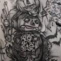 tatuaje Brazo Dotwork Marioneta por Black Ink Power