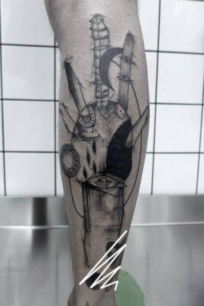 Tatuagem Braço Dotwork por Black Ink Power