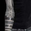 tatuaggio Braccio Dotwork Manica di Black Ink Power